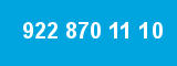 922 870 11 10